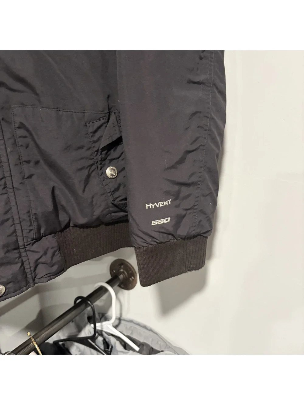 The North Face Black HyVent 550 Insulated Hooded Jacket